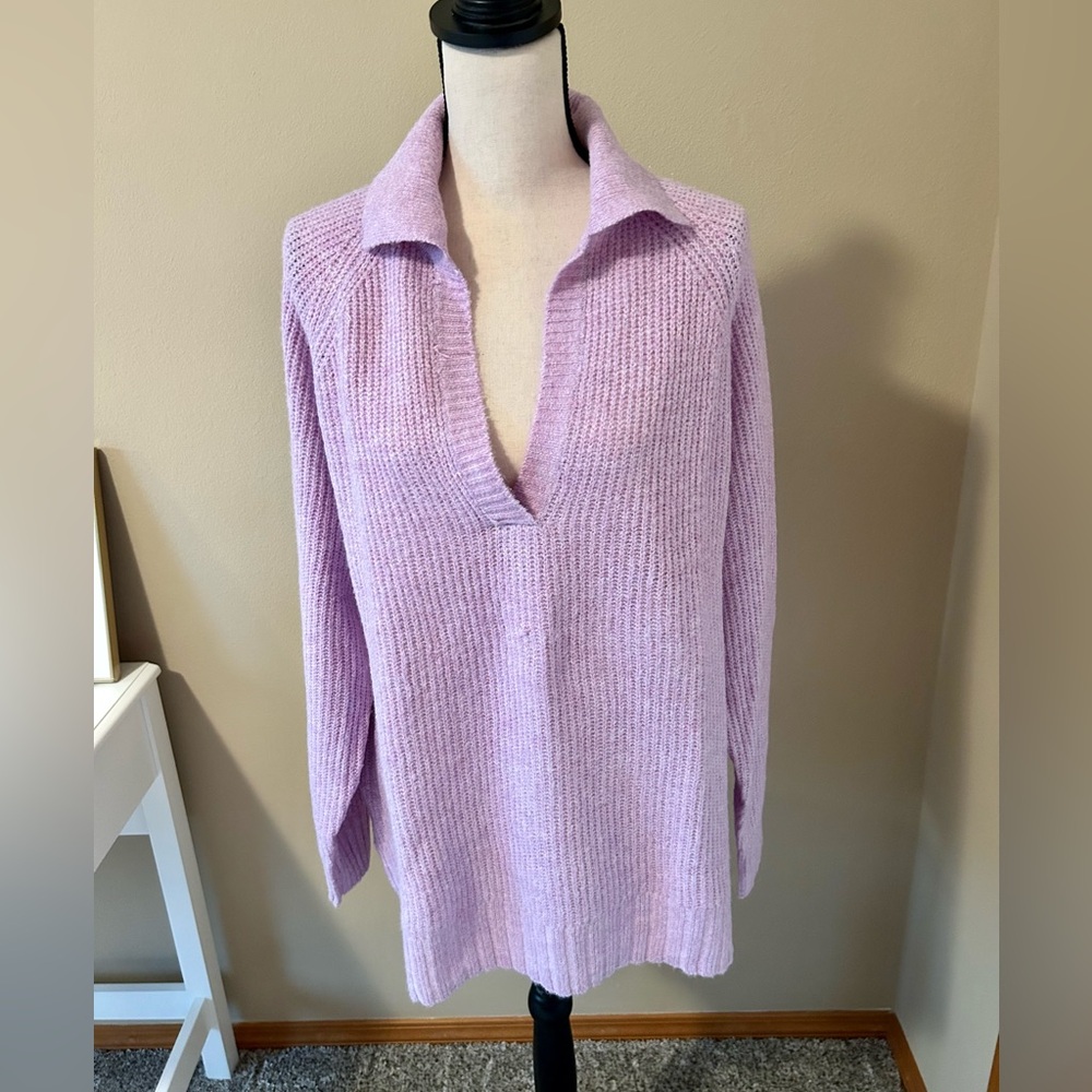 American Eagle lavender tunic sweater, size S
